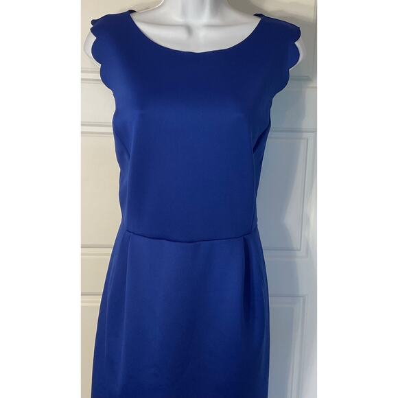 Carolina Belle Royal Blue Scalloped Edges Party/Cocktail Dress 12 - Picture 2 of 6